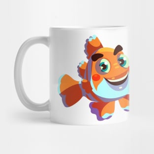 Clown Fish Cartoon Illustration Mug